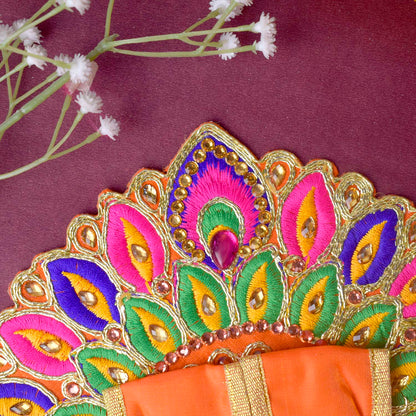 Colourful Matka & Leaf Embroidered Laddu Gopal Dress (Assorted)