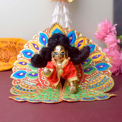 Colourful Matka & Leaf Embroidered Laddu Gopal Dress (Assorted)