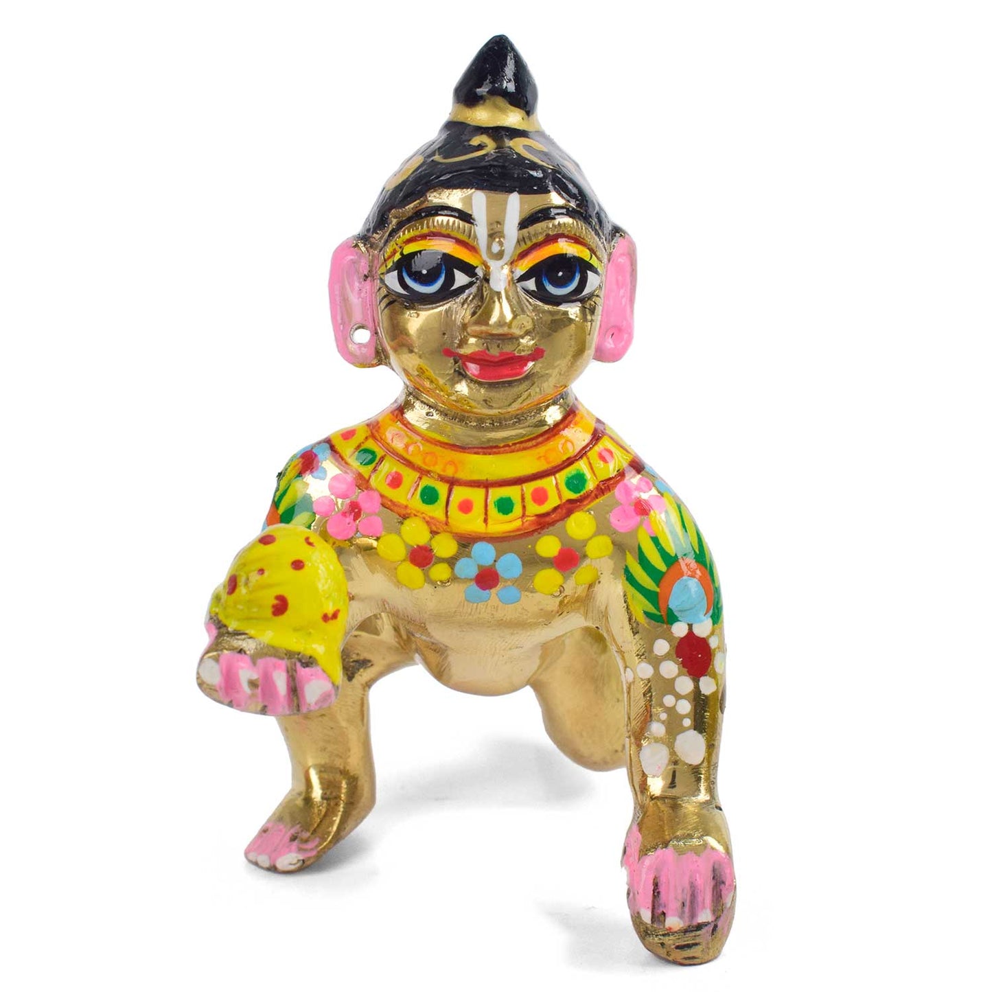 Brass Bal Gopal/Laddu Gopal Idol (Size 5)