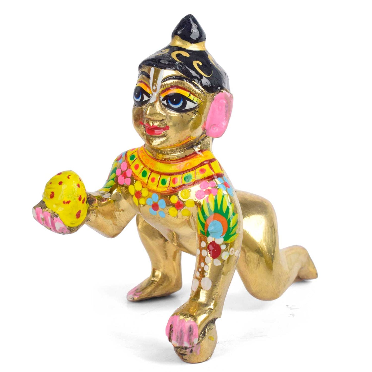 Brass Bal Gopal/Laddu Gopal Idol (Size 5)