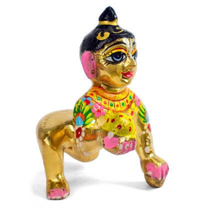 Brass Bal Gopal/Laddu Gopal Idol (Size 5)