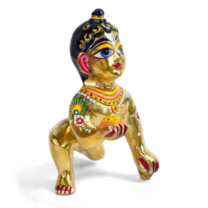 Brass Bal Gopal/Laddu Gopal Idol (Size 6)