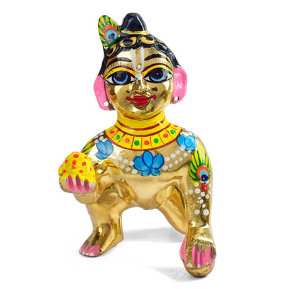 Brass Bal Gopal/Laddu Gopal Idol (Size 7)
