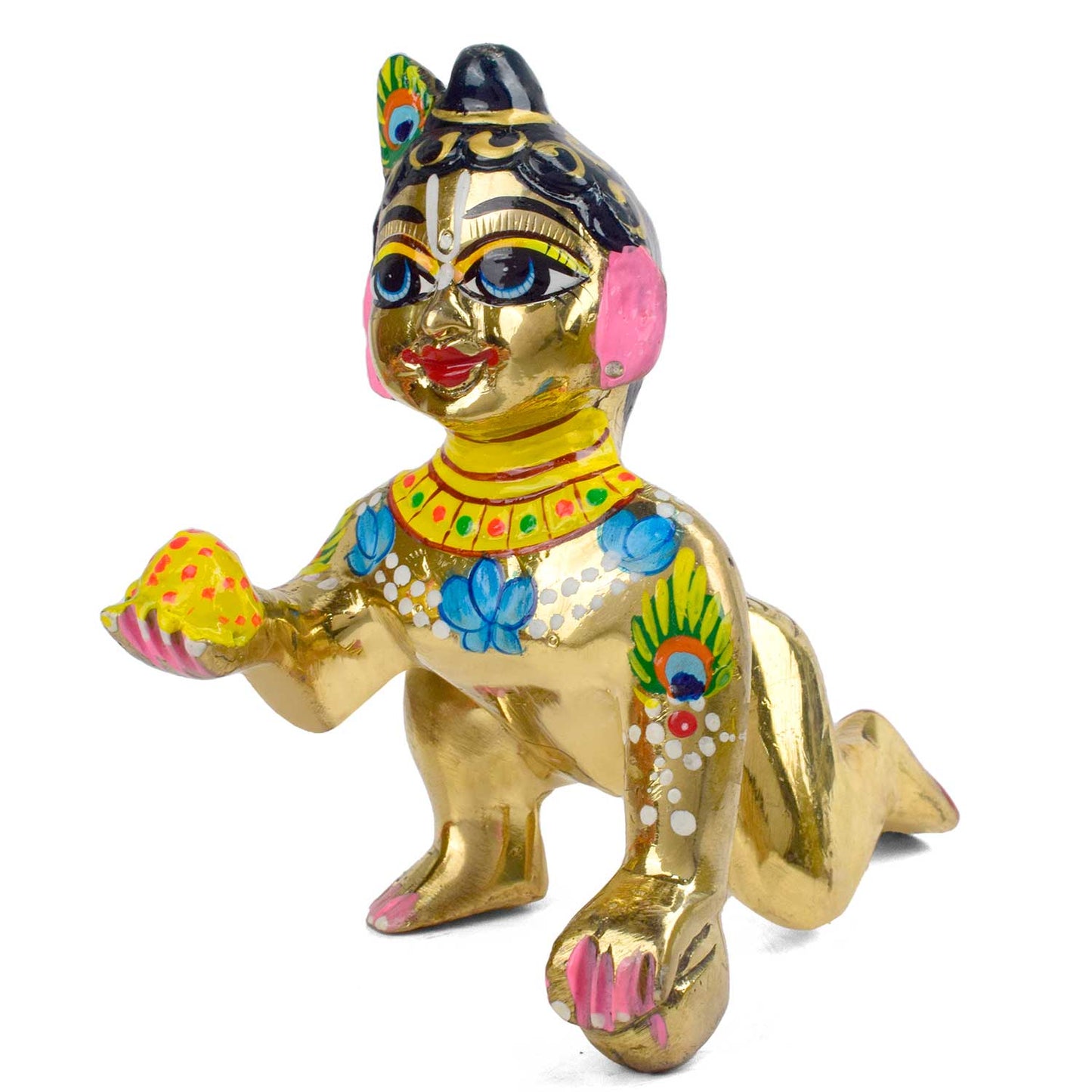Brass Bal Gopal/Laddu Gopal Idol (Size 7)