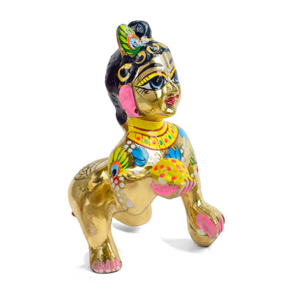 Brass Bal Gopal/Laddu Gopal Idol (Size 7)