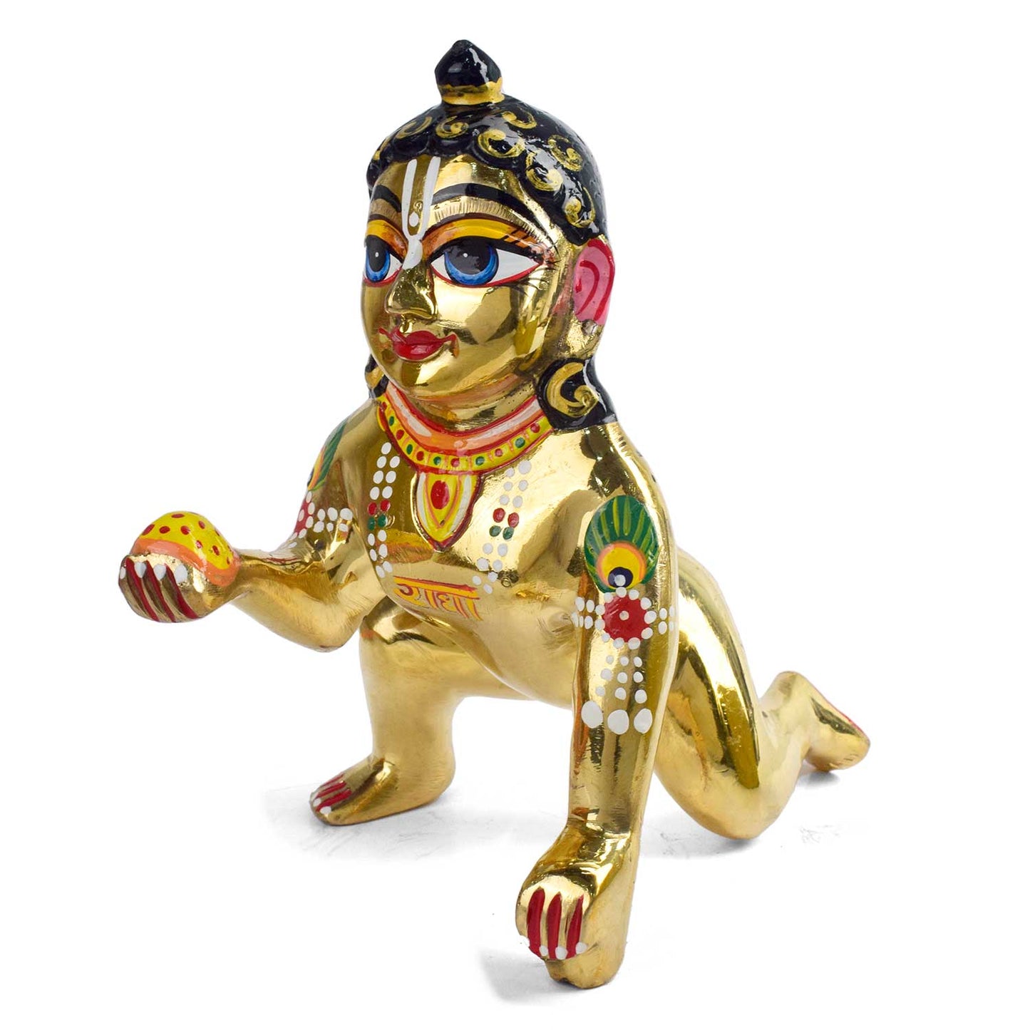Brass Bal Gopal/Laddu Gopal Idol (Size 9)