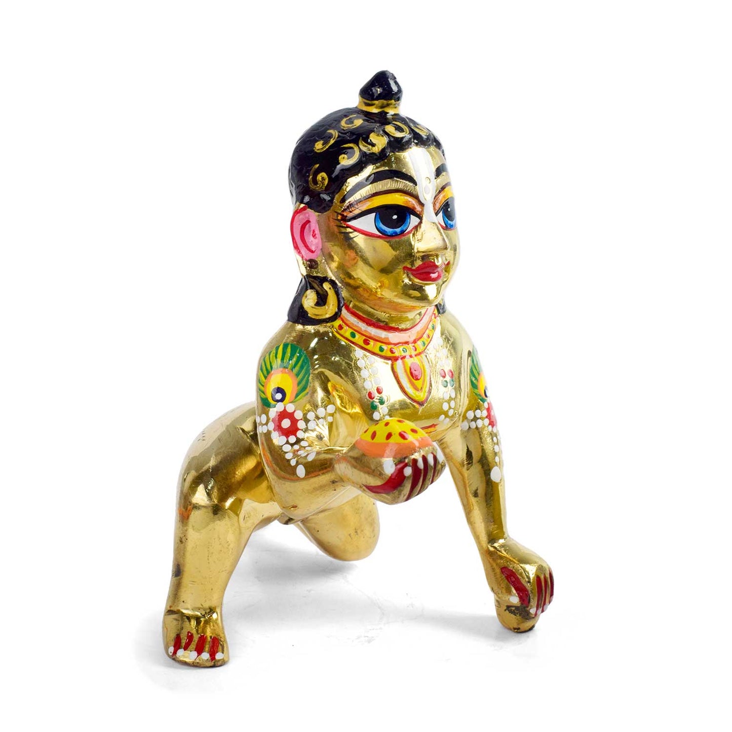 Brass Bal Gopal/Laddu Gopal Idol (Size 9)