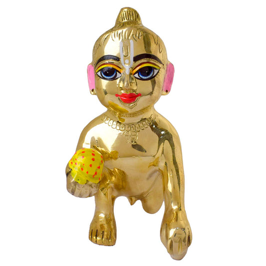 Brass Bal Gopal/Laddu Gopal Idol (Size 10)