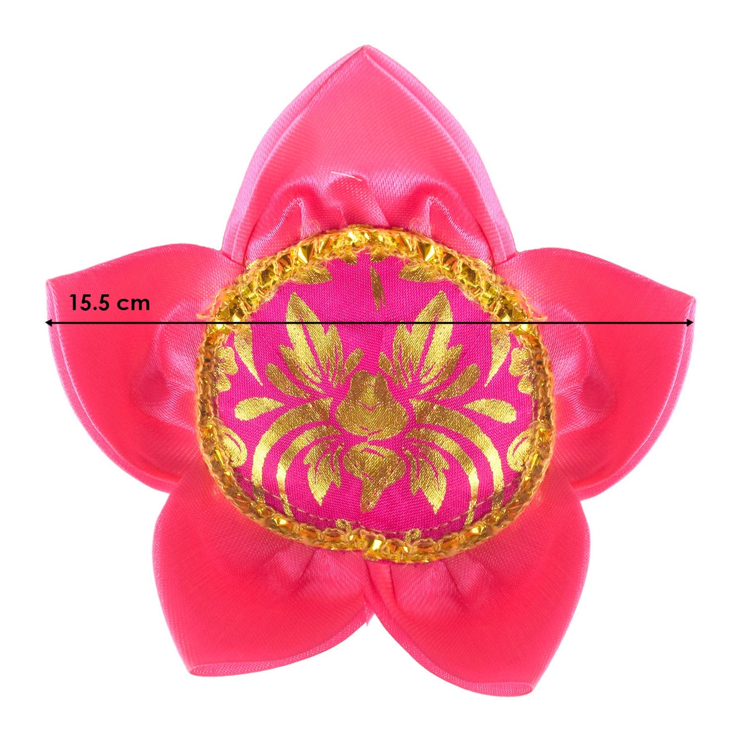 6.1 Inch Elegant Satin Kamal Asan for Pooja