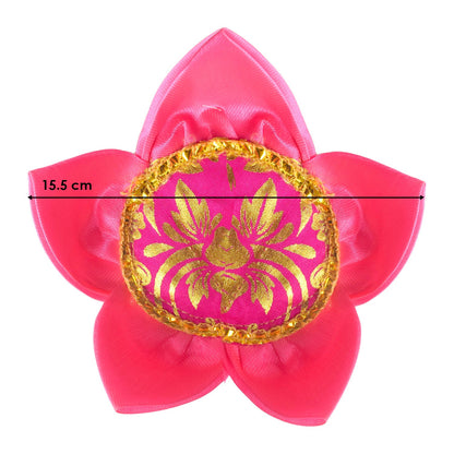 6.1 Inch Elegant Satin Kamal Asan for Pooja
