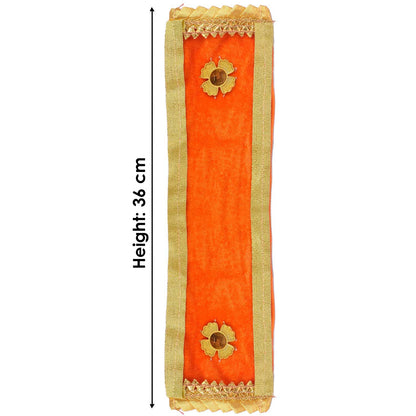 Graceful Orange Angvastra/Patka/Duppata for Rituals