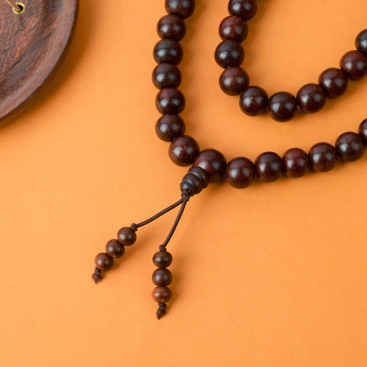Certified 12mm 100% Original Authentic Pure Elastic Red Sandalwood Jap Mala (Andhra Pradesh)