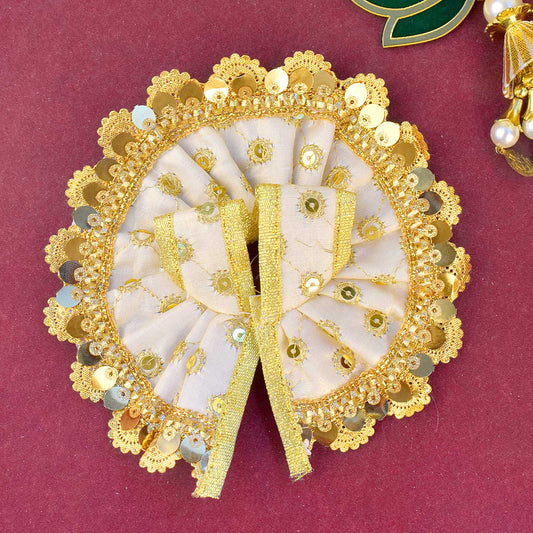 Radiant Golden Laddu Gopal Dress with Sequin & Gota Work