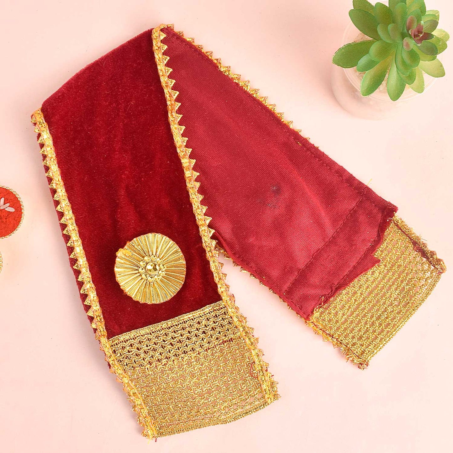 Graceful Maroon Angvastra/Patka/Duppata 18/25 Inch