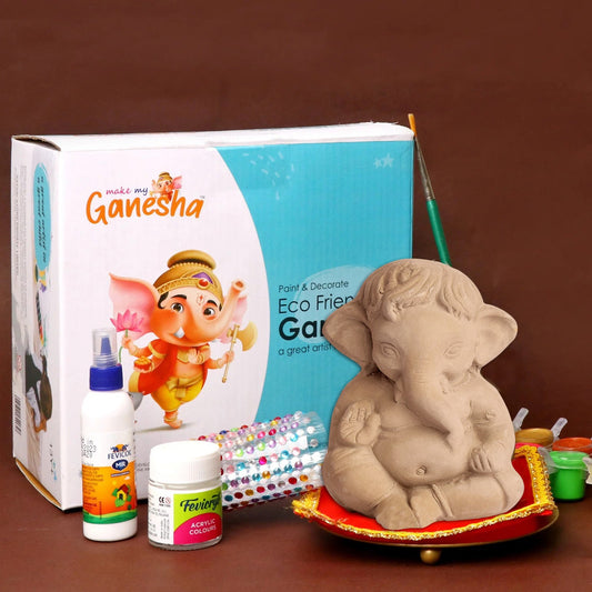 Make My Ganesha Paint and Decorate DIY Kit For Kids Assorted