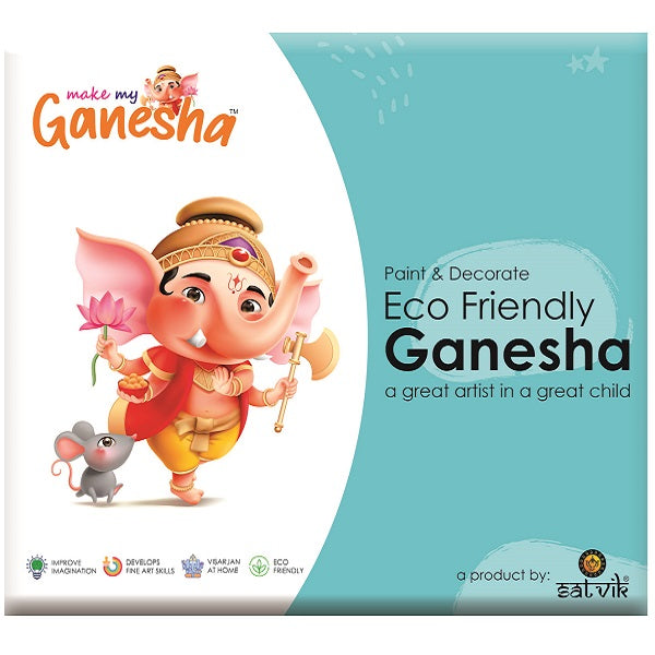 Make My Ganesha Paint and Decorate DIY Kit For Kids Assorted